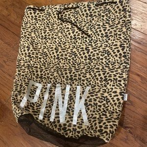 Victoria’s Secret PINK cheetah print clothing bag